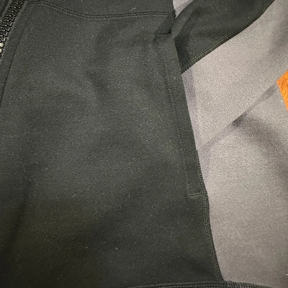 CAbi Jacket Womens Sz‎ M Dash Asymmetric Track Black Gray Pockets Full Zip